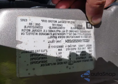 2002 Chevrolet S-10 Ls z USA, uszkodzony, nr VIN 1GCDT19W928202054